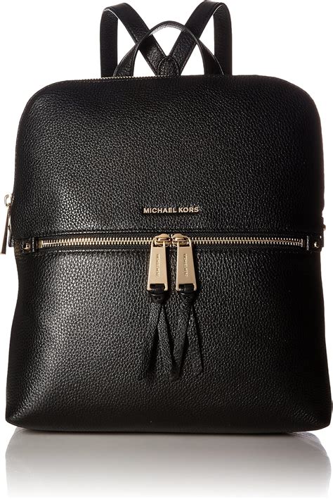 michael kors rhea zip medium slim backpack black|Michael Kors rhea zip bag.